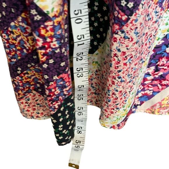 H&M Maxi Dress Ditsy Patchwork Sleeveless Multicolor Boho Summer Women Size 4 - Picture 8 of 12